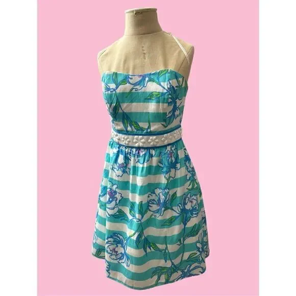 Lilly Pulitzer Langley Embellished Silk Dress / SZ: 4 / EUC - Picture 1 of 7